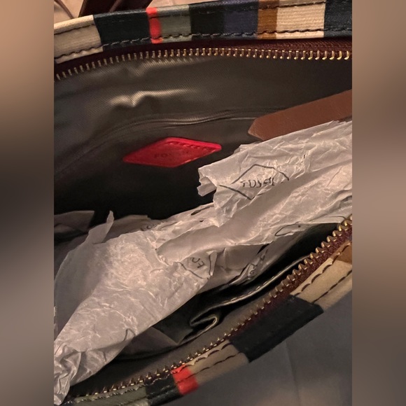 NEW!!! Fossil striped shoulder bag - Picture 4 of 4